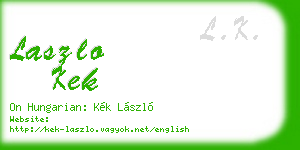 laszlo kek business card