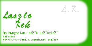 laszlo kek business card